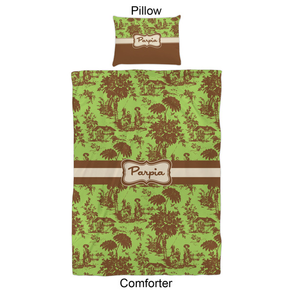 Green & Brown Toile Comforter Set - Twin XL - Approval