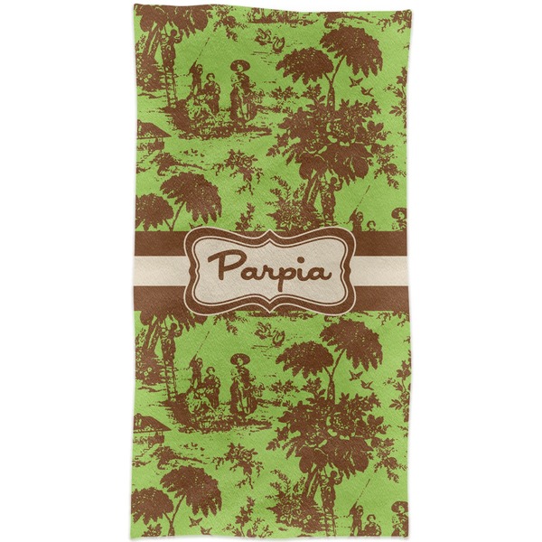 Green & Brown Toile Crib Comforter/Quilt - Apvl
