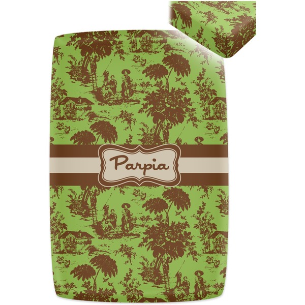 Green & Brown Toile Crib Fitted Sheet - Apvl