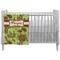Green & Brown Toile Crib - Profile