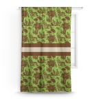 Green & Brown Toile Curtain - 50"x84" Panel