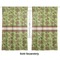Green & Brown Toile Curtains