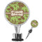 Green & Brown Toile Wine Bottle Stopper (Personalized)