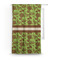 Green & Brown Toile Custom Curtain With Window and Rod