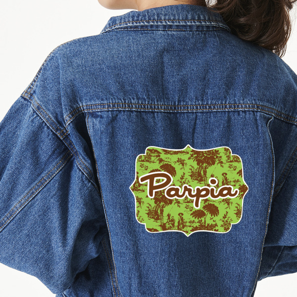 Custom Green & Brown Toile Large Custom Shape Patch - 2XL (Personalized)