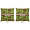 Green & Brown Toile Decorative Pillow Case - Approval