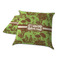 Green & Brown Toile Decorative Pillow Case - TWO
