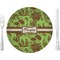 Green & Brown Toile Dinner Plate