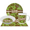 Green & Brown Toile Dinner Set - 4 Pc (Personalized)