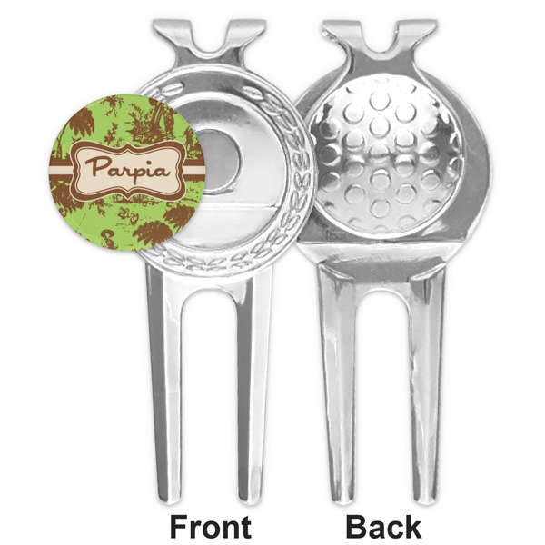 Green & Brown Toile Divot Tool - Second