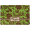 Green & Brown Toile Dog Food Mat - Small without bowls