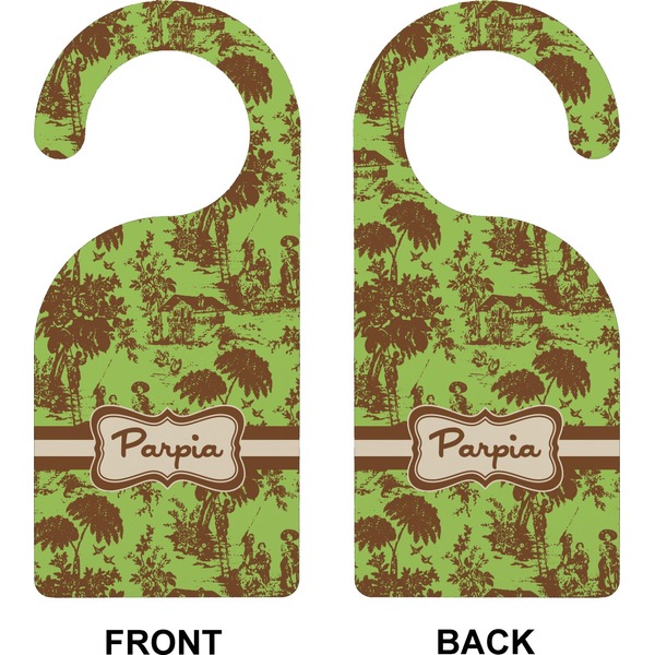 Green & Brown Toile Door Hanger (Approval)