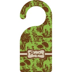 Green & Brown Toile Door Hanger (Personalized)