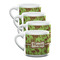 Green & Brown Toile Double Shot Espresso Mugs - Set of 4 Front