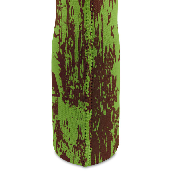 Green & Brown Toile Double Wine Tote - DETAIL 2 (new)