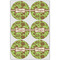 Green & Brown Toile Drink Topper - XLarge - Set of 6
