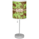 Green & Brown Toile Lamp with Drum Shade (Personalized)