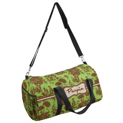 Green & Brown Toile Duffel Bag - Small (Personalized)