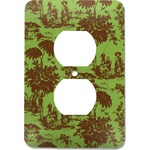Green & Brown Toile Electric Outlet Plate