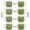 Green & Brown Toile Espresso Cup - 6oz (Double Shot Set of 4) APPROVAL