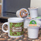 Green & Brown Toile Espresso Cup - Single Lifestyle