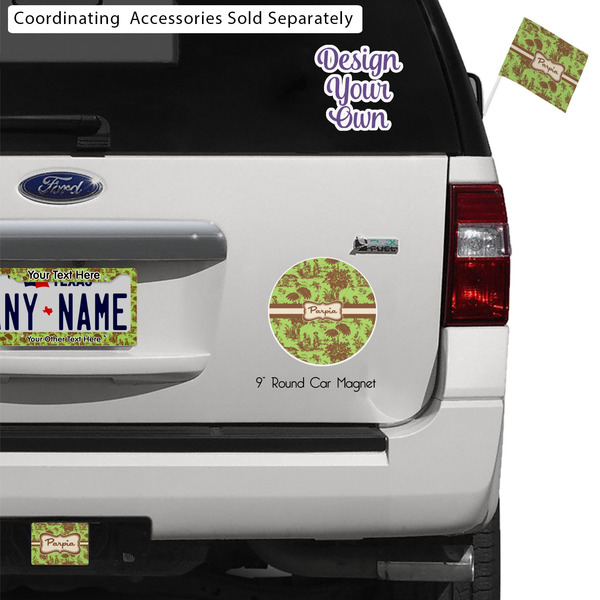 Green & Brown Toile Exterior Car Accessories