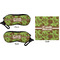 Green & Brown Toile Eyeglass Case & Cloth (Approval)