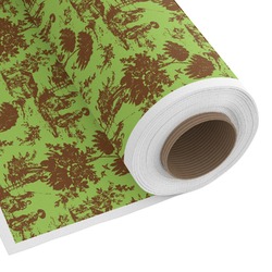 Green & Brown Toile Fabric by the Yard - Spun Polyester Poplin