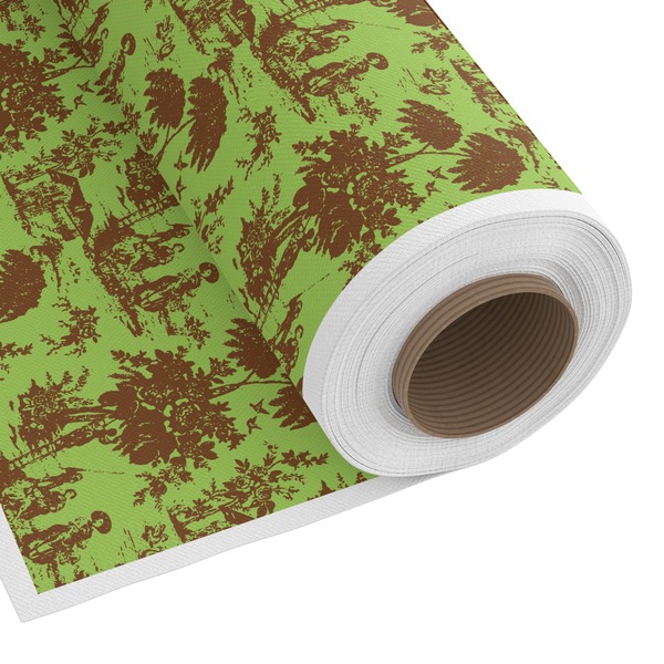 Custom Green & Brown Toile Fabric by the Yard