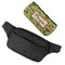 Green & Brown Toile Fanny Packs - FLAT (flap off)