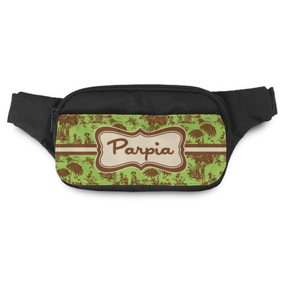 Green & Brown Toile Fanny Pack - Modern Style (Personalized)