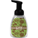 Green & Brown Toile Foam Soap Bottle - Black (Personalized)