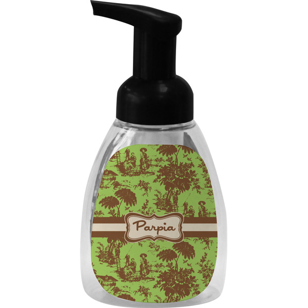 Green & Brown Toile Foam Soap Bottle