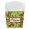 Green & Brown Toile French Fry Favor Box - Front View