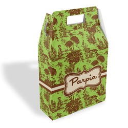 Green & Brown Toile Gable Favor Box (Personalized)