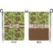Green & Brown Toile Garden Flag - Double Sided Front and Back