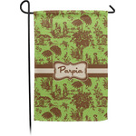 Green & Brown Toile Garden Flag (Personalized)