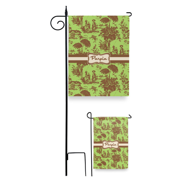 Green & Brown Toile Garden Flag - PARENT/MAIN