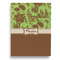 Green & Brown Toile Garden Flags - Large - Double Sided - BACK