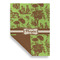 Green & Brown Toile Garden Flags - Large - Double Sided - FRONT FOLDED