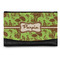 Green & Brown Toile Genuine Leather Womens Wallet - Front/Main