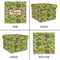 Green & Brown Toile Gift Boxes with Lid - Canvas Wrapped - Medium - Approval