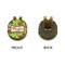 Green & Brown Toile Golf Ball Hat Clip Marker - Apvl - GOLD