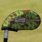 Green & Brown Toile Golf Club Cover - Front