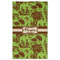 Green & Brown Toile Golf Towel - Front (Large)