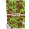 Green & Brown Toile Golf Towel (Personalized)