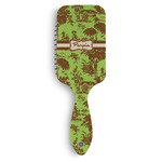 Green & Brown Toile Hair Brushes (Personalized)