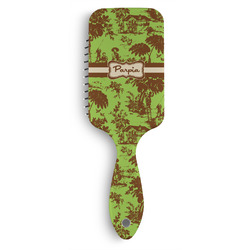 Green & Brown Toile Hair Brushes (Personalized)