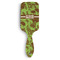 Green & Brown Toile Hair Brush - Front View