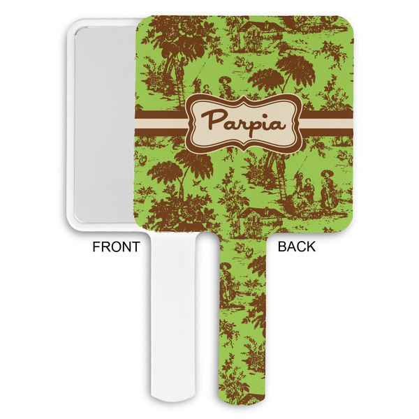 Green & Brown Toile Hand Mirrors - Approval